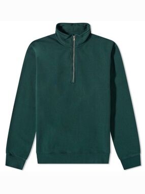 Palmes Jojo Zip Quarter Zip Sweat - Dark Green